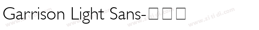 Garrison Light Sans字体转换